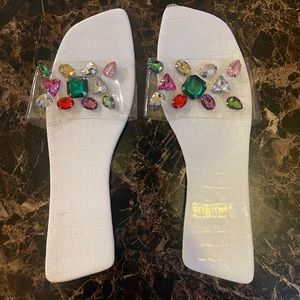 Rhinestone Flat Sandals